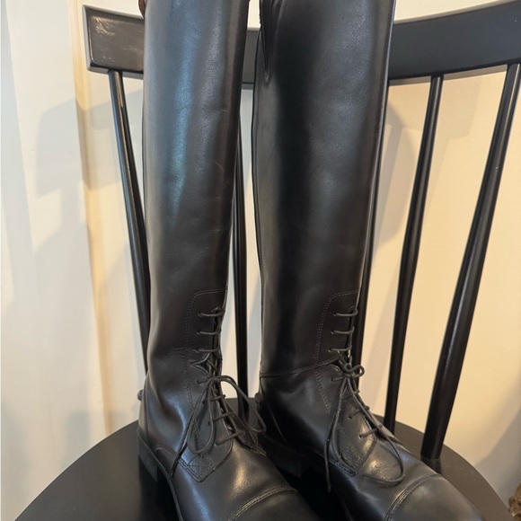 Ariat Black Leather Riding Boots - Picture 1 of 6